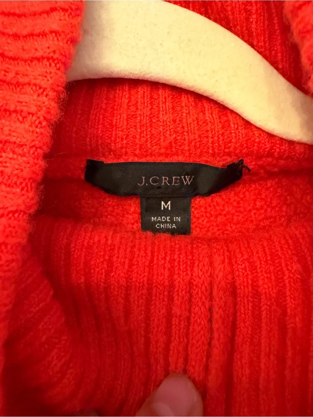 J. Crew Men's Bright Red Cable-Knit Half-Zip Sweater